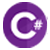C# Round Logo 50-50